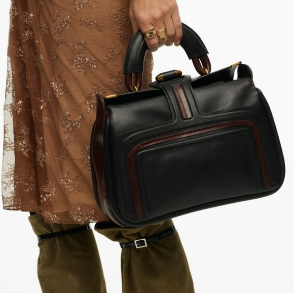 Zara LEATHER CITY BRIEFCASE LIMITED EDITION - Picture 2 of 12